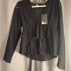 The Kooples Black Tiered Blouse